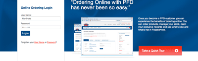 PFD Foods Online Ordering Portal
